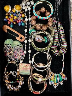 Costume Jewelry Lot I - Multicolor Crystal & Enamel