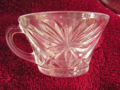 Anchor Hocking c.1960s prescut crystal punch bowl set w/12 cups