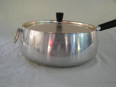 UNIQUE covered pan w/fitted lid..Shiny bright inside!