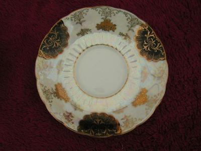 Vintage Royal Halsey L M bone china porcelain teacup & saucer set.
