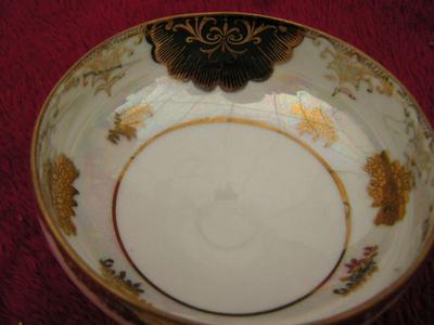 Vintage Royal Halsey L M bone china porcelain teacup & saucer set.