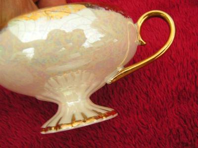 Vintage Royal Halsey L M bone china porcelain teacup & saucer set.