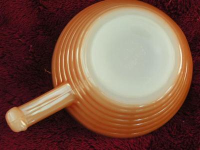Vintage Fire King Peach Luster Beehive Ovenware soup bowls