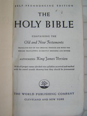 REALLY OLD King James Version Holy Bible. Personal size version