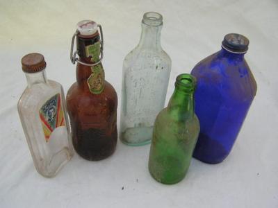 Lot of 5 REALLY OLD bottles