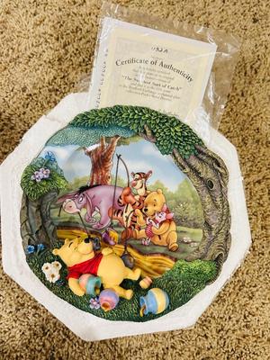 WINNIE THE POOH SWEET DREAMS COLLECTION SCULPTURAL PLATES FROM THE BRADFORD EXCHANGE