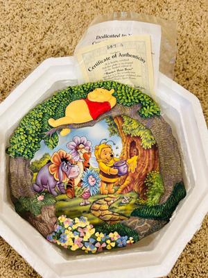 WINNIE THE POOH SWEET DREAMS COLLECTION SCULPTURAL PLATES FROM THE BRADFORD EXCHANGE