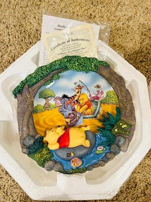 WINNIE THE POOH SWEET DREAMS COLLECTION SCULPTURAL PLATES FROM THE BRADFORD EXCHANGE
