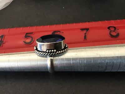 Chunky 925 Beautiful Blue Ring marked Chunky