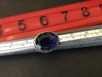 Chunky 925 Beautiful Blue Ring marked Chunky