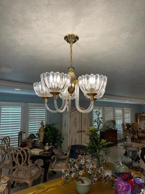 Decor - Chandelier Crystal & Brass