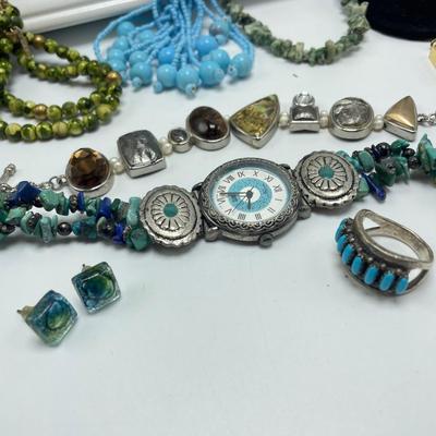 Jewelry with Turquoise and More Stones (ST-SS