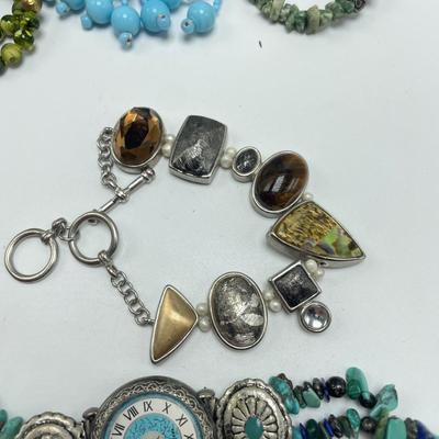 Jewelry with Turquoise and More Stones (ST-SS