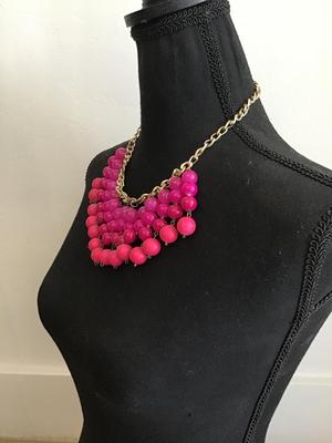 Vintage, pink bead necklace