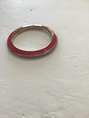 Vintage, red and silver tone bracelet