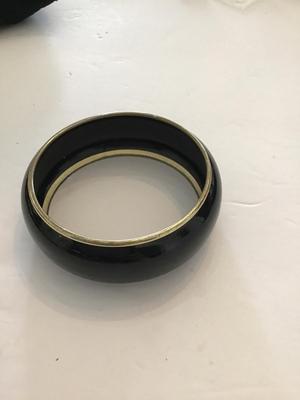 Big and beautiful black bangle bracelet