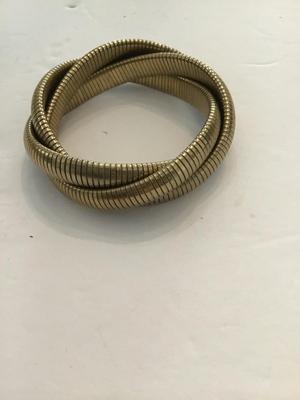 Vintage expansion bracelet, gold tone