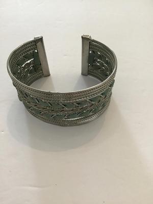 Silvertone cuff bracelet