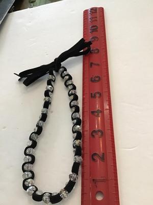 Cute, black and bead necklace