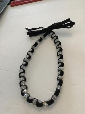 Cute, black and bead necklace