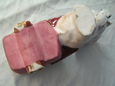 From “Occupied Japan” c.1945-1952. Vintage “Elephant Pulling A Cart” planter