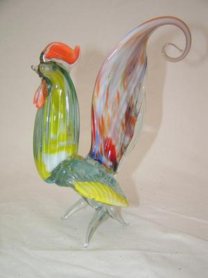 Hand crafted glass chicken.believed from Murano Island, Italy.