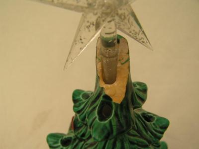 Ceramic Christmas tree. About 18-1/2" tall. SEE DETAILS