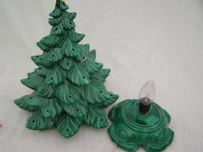Ceramic Christmas tree. About 18-1/2" tall. SEE DETAILS
