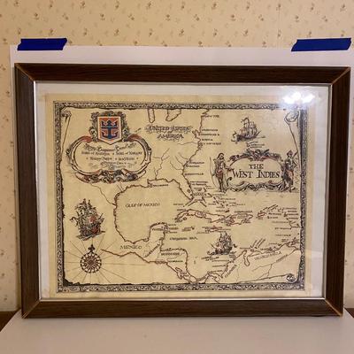 LOT 16B: Carpet Beater, Map. and Tapestry