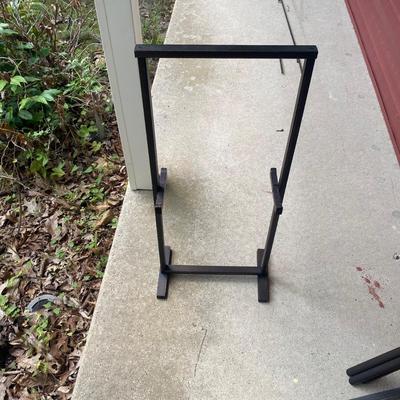 LOT 23L: Set of Four Folding Tray Tables with Stand