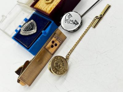 LOT 25J: Vintage RCA Pins - Including One Sterling - and Gold Filled Tie Clip