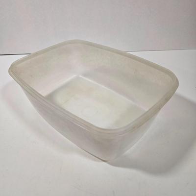 LOT 122L: Big Lot of Vintage Tupperware Including Hamburger Patty Forms, Cereal Container, and More