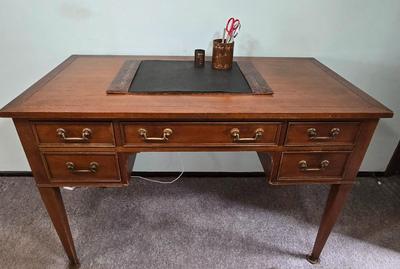 LOT 125L: Oscar Huber Cherry Wood Desk
