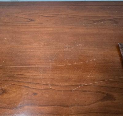 LOT 125L: Oscar Huber Cherry Wood Desk
