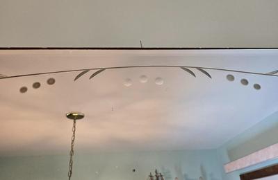LOT 126D: Vintage Art Deco Etched Mirror