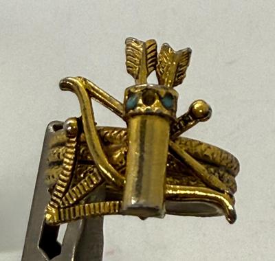 Ring, Bow & Arrow Design gold tone