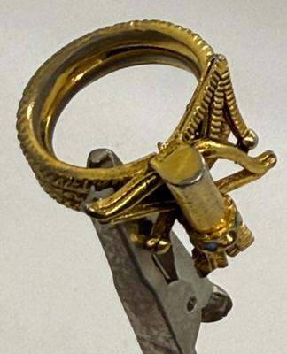 Ring, Bow & Arrow Design gold tone