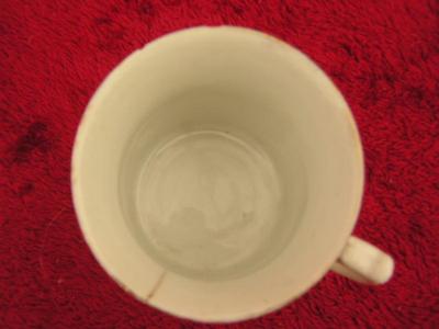 Antique/VTG gold shaving cup, for shaving soap & brush for razor shaving