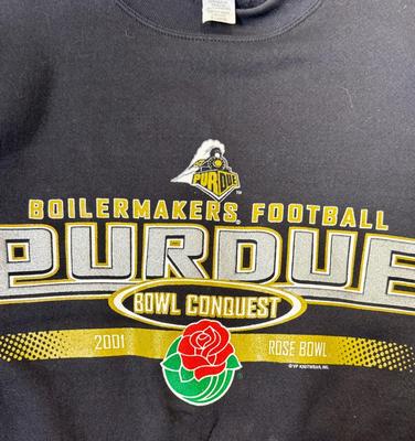 Purdue Boilermakers Football Rose Bowl 2001 Lee Sweatshirt XL