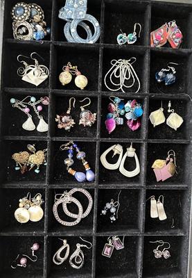 Costume Jewelry Earring Lot D - Lavender Hues -24 Pairs