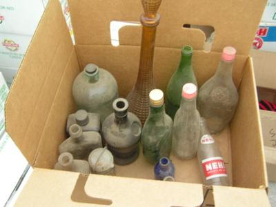A box of OLD bottles, WYSIWYG