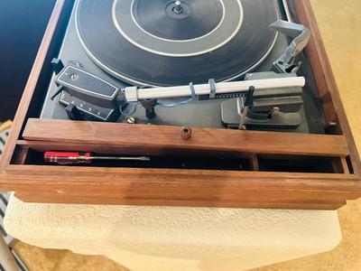 SONY TC-355 REEL TO REEL STEREO TAPECORDER & A GARRARD SYNCHRO LAB 55 TURN TABLE