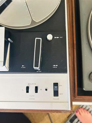 SONY TC-355 REEL TO REEL STEREO TAPECORDER & A GARRARD SYNCHRO LAB 55 TURN TABLE