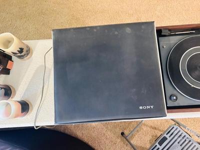 SONY TC-355 REEL TO REEL STEREO TAPECORDER & A GARRARD SYNCHRO LAB 55 TURN TABLE