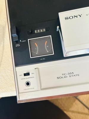 SONY TC-355 REEL TO REEL STEREO TAPECORDER & A GARRARD SYNCHRO LAB 55 TURN TABLE