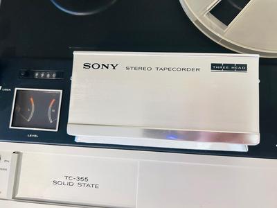 SONY TC-355 REEL TO REEL STEREO TAPECORDER & A GARRARD SYNCHRO LAB 55 TURN TABLE