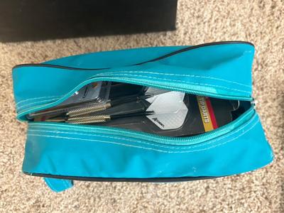 VINTAGE POKER CHIPS, DECKS OF CARDS AND A BUNCH OF DARTS