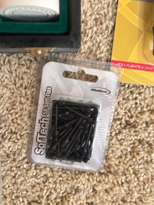 VINTAGE POKER CHIPS, DECKS OF CARDS AND A BUNCH OF DARTS
