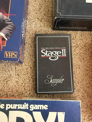 SCATTERGORIES, SORRY, STAGE II & AGATHA CHRISTIE BEHIND THE SCENES VCR GAME