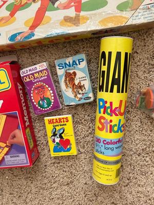 CHECK OUT THIS COOL OLD TWISTER GAME, HUSKER DU, GIANT PICK UP STICKS AND OTHER NEAT GAMES